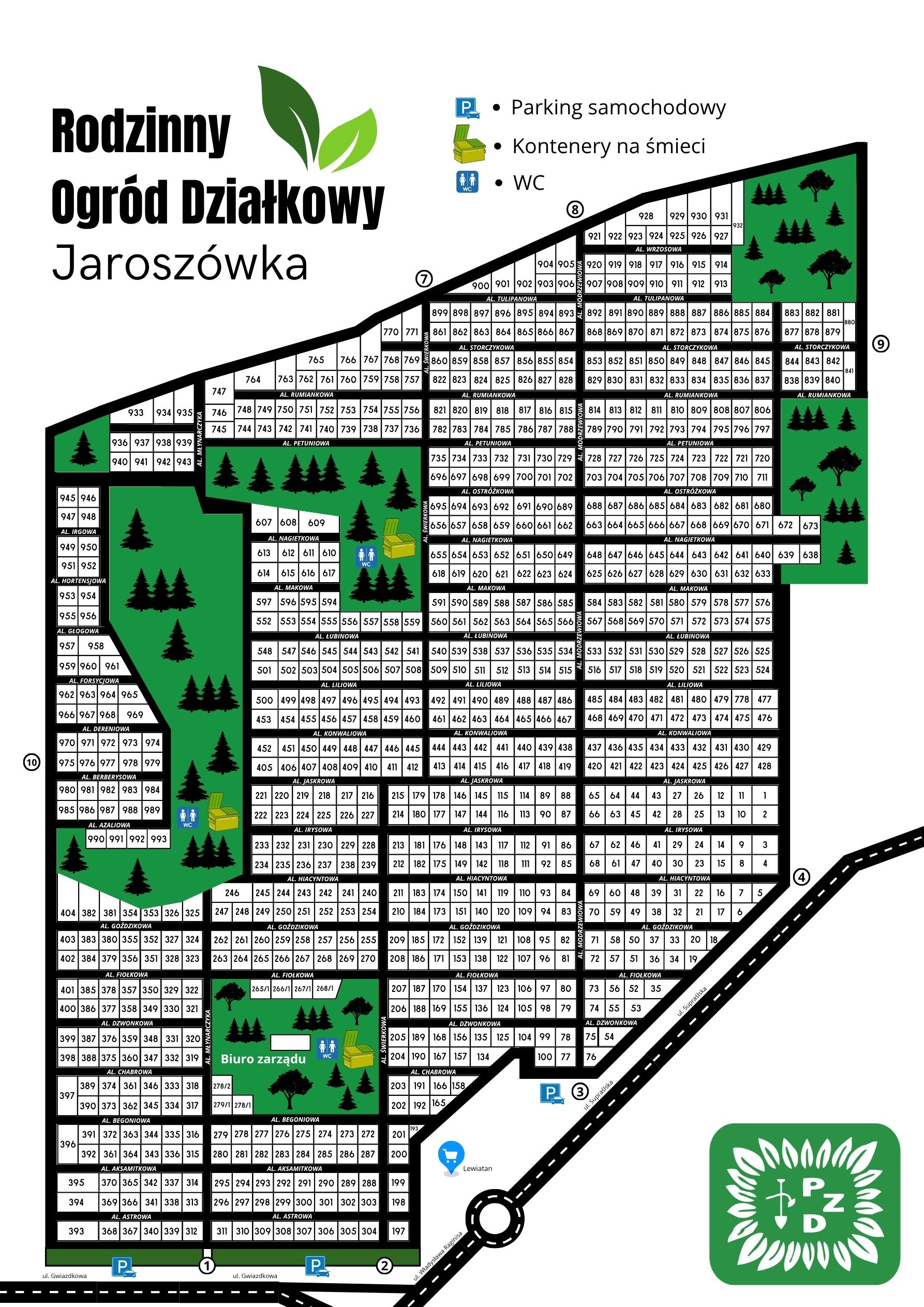 Mapa ogrodu
