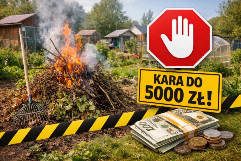 Zakaz palenia gałęzi – kary nawet do 5000 zł. Wielu właścicieli działek wciąż o tym nie wie