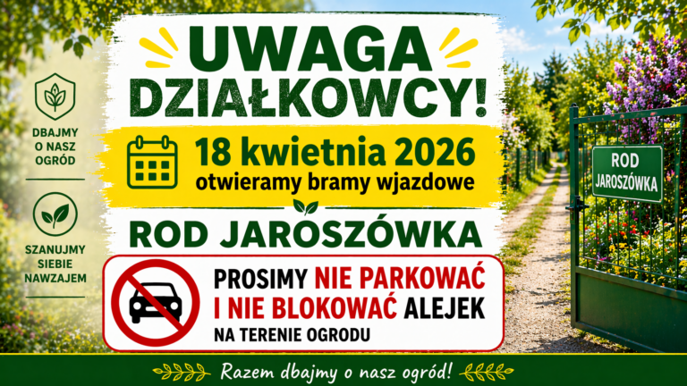Otwarcie bram wjazdowych – 18.04.2026